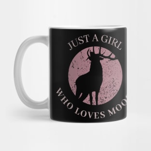 Just a Girl Who Loves Moose Cute Mug